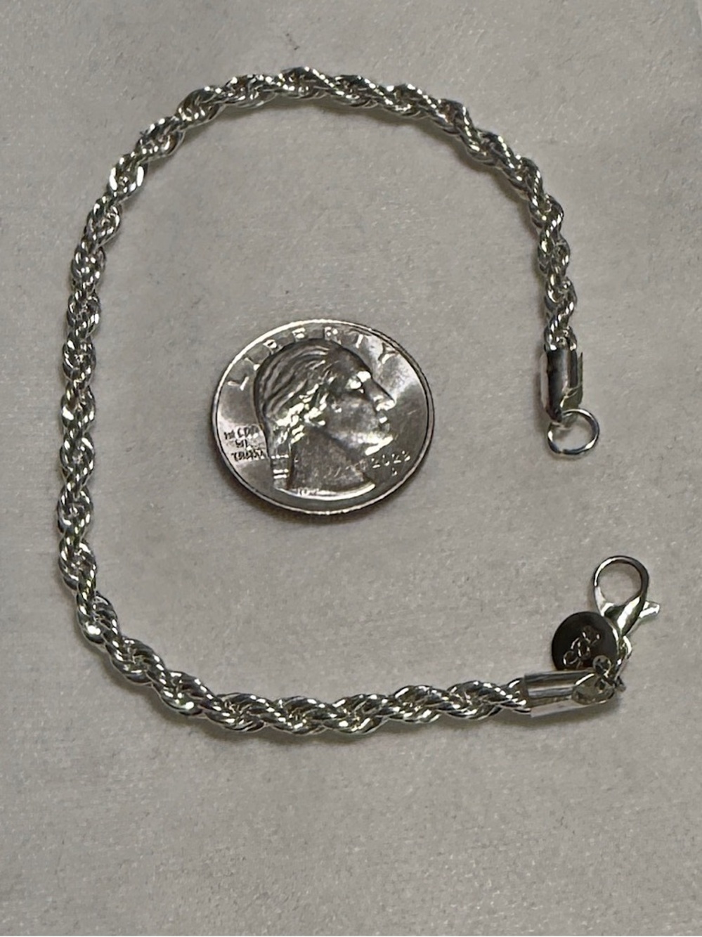 Silver Rope Chain Bracelet